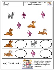 okul öncesi çocuklar için sayı kavramı ile ilgili çalışma sayfaları